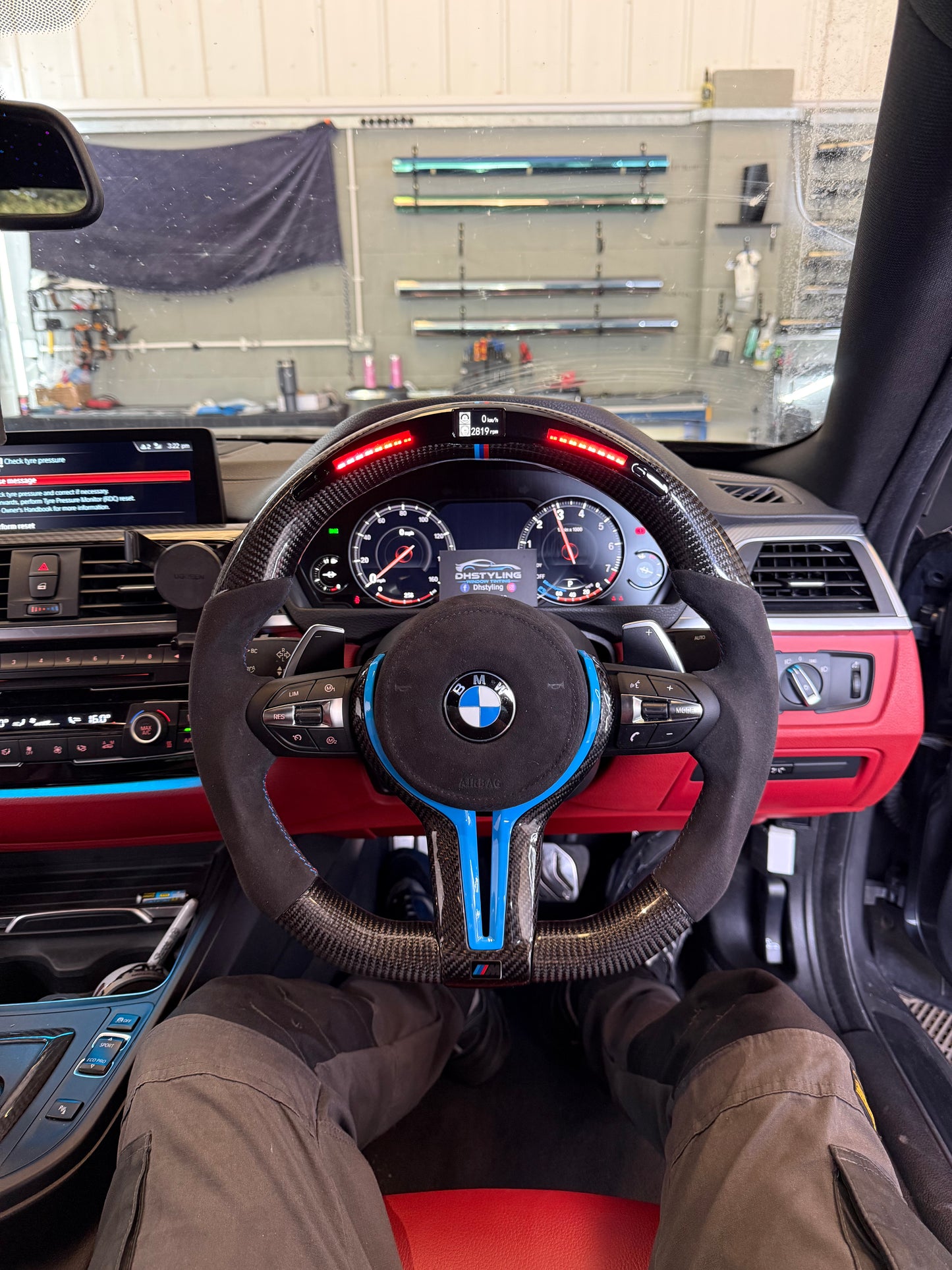 BMW F Series LED Carbon Fibre Steering Wheel