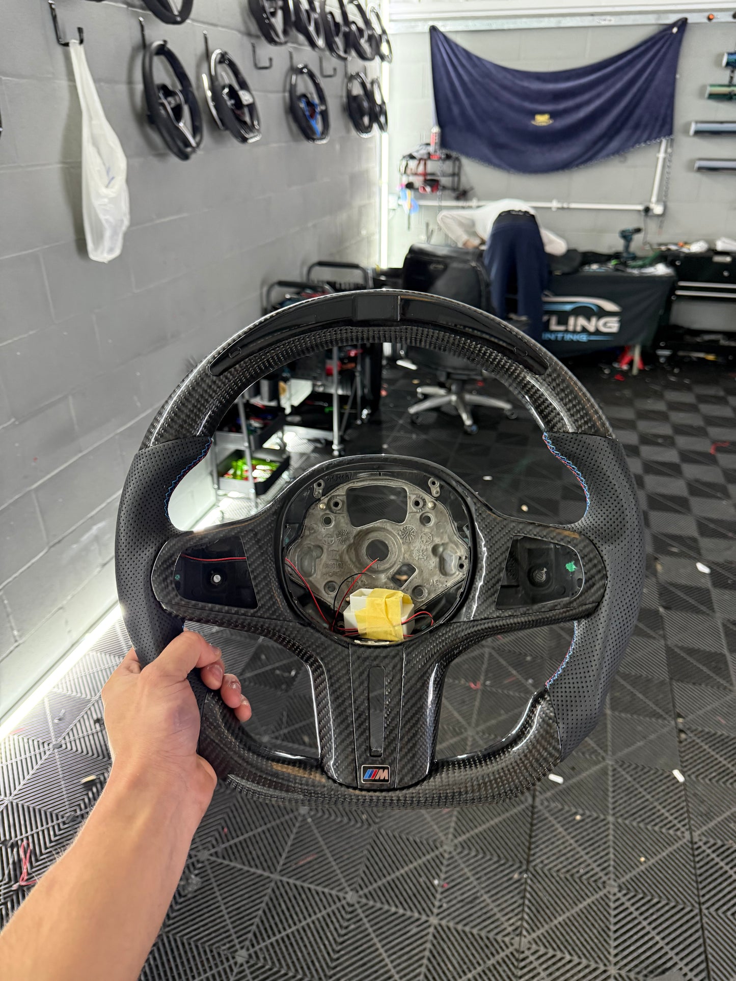 BMW G-Series Carbon Fibre LED Steering Wheel