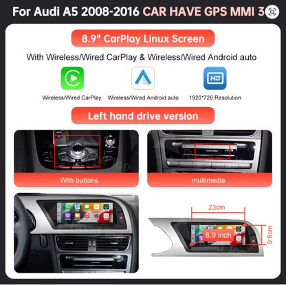AUDI A5 2008-2016 CARPLAY SCREEN
