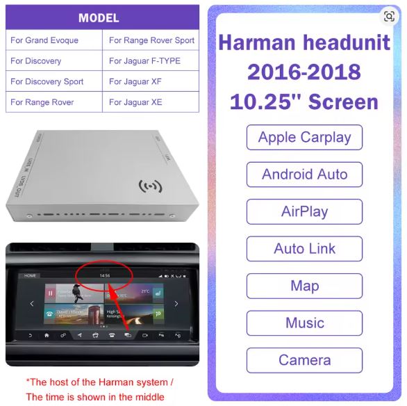 Wireless CarPlay & Android Auto Upgrade for Range Rover & Jaguar (2012–2018)